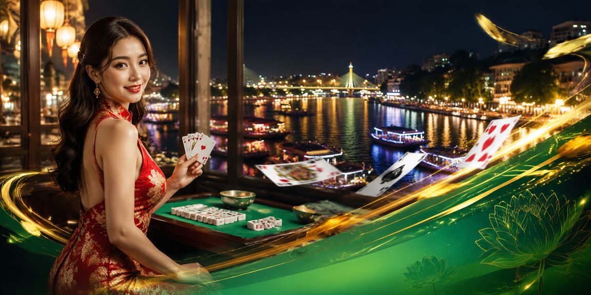 Khung cảnh giải trí ven sông Mekong – người dùng trải nghiệm giao dịch và chơi game trên thiết bị di động